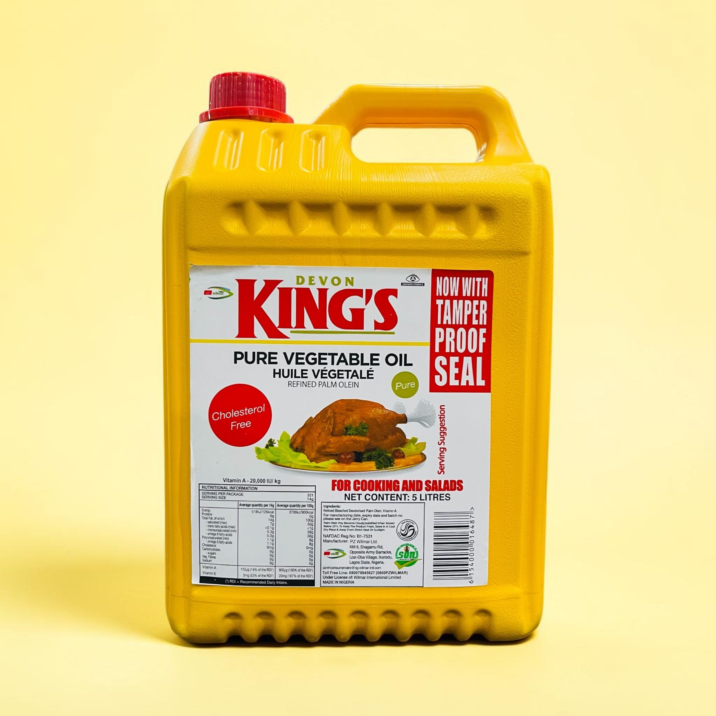 DEVON KINGS PURE VEGETABLE OIL 5L 